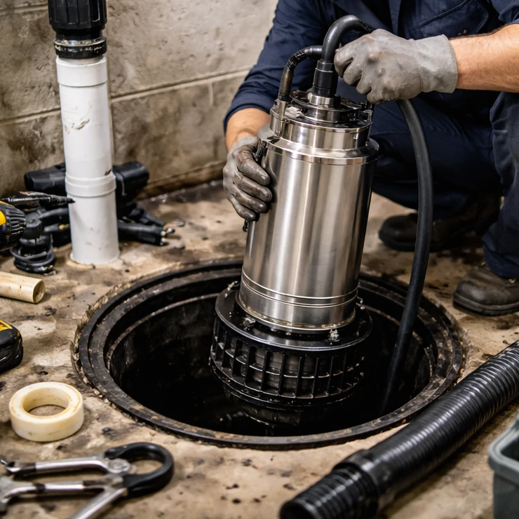 Sump pump installation and repair service